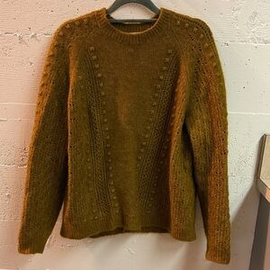 Sézane olive green detailed sweater